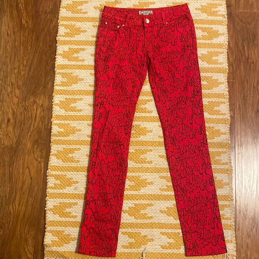 Crunch Size 5 Red Art Stretch Jeans